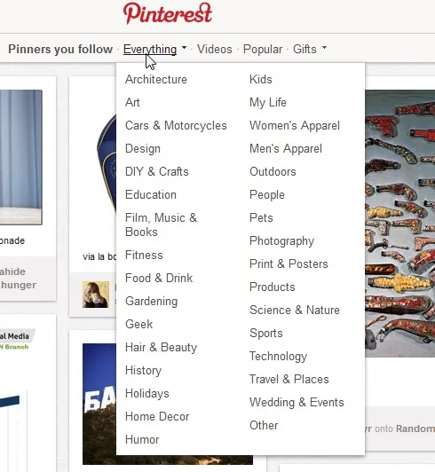Pinterest Kategori